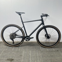 Vélo de route/gravel à cadre plat en alliage d'aluminium, 1x10 vitesses, fourche à frein à disque hydraulique, système de fixation rapide, pour trajets quotidiens