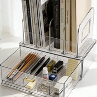 Support de bureau multifonction haut de gamme en plastique à cinq compartiments, boîte de rangement moderne minimaliste à cinq tiroirs