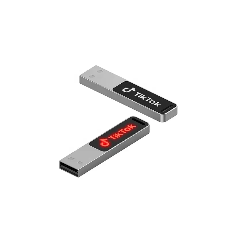 Hot bán sáng mini xe U đĩa siêu mỏng LED Light up USB bộ nhớ biểu tượng tùy chỉnh 3.0 công suất lớn Ổ Đĩa Bút 128GB ổ đĩa flash