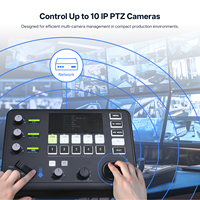 Contrôleur de caméra à joystick 2 axes, commutateur de diffusion en direct, mélangeur, commutateur, prise en charge PoE en option, caméra de conférence PTZ, écran LED