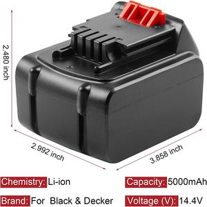 Customized Special 14.4V <b>Lithium</b>-ion 5000mAh/4000mAh/6000mAh Power Tool <b>Batteries</b> for BLACK&DECKER BL1114, BL1314, BL1514, LB16 - Product Image 5