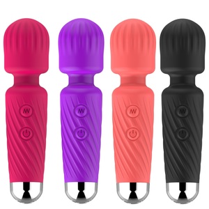 Mini vibrador tipo varita mágica de 16 frecuencias, potente, lindo y encantador, vibrador tipo conejo con USB, juguete sexual para mujeres. - Product Image 1