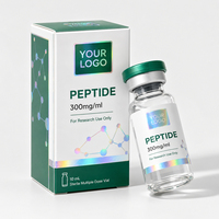 Étiquettes personnalisées pour flacons de peptides, impression de logo, étanches, 1 ml, 3 ml, 10 ml, forme personnalisée, boîtes d'emballage en carton avec hologramme unique