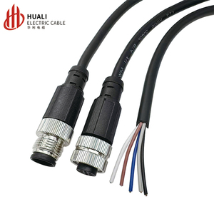 Konektor plug penerbangan M12, konektor tahan air pria dan wanita dengan 4/5/8p, untuk koneksi sensor-ke-soket dengan kabel - Product Image 3