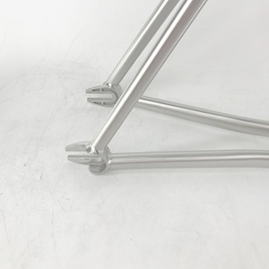 Cuadro de bicicleta de carretera de pista titanio con diseño de tija de sillín integrado - Product Image 3