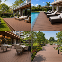 Plancher en composite bois-plastique antidérapant