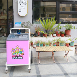 Vitrine réfrigérée multifonctionnelle à 4 roues pour hot-dogs, restauration rapide, glaces et boissons, prix d'usine, économique, usage commercial - Product Image 1