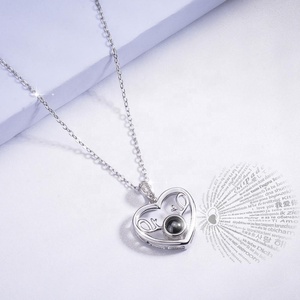 925 de Plata de Ley 100 idiomas que <span class=keywords><strong>te</strong></span> amo de asta de ciervo collar - Product Image 4