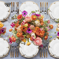L'ensemble d'assiettes à dîner en porcelaine de qualité supérieure présente des motifs exquis en forme de feuille avec des détails texturés en céramique de haute qualité
