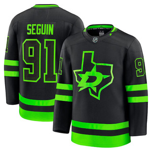 Maillot de hockey Dallas Stars pour homme, vert et noir, col en V, séchage rapide, uniforme personnalisé, tenue de jeu - Product Image 3