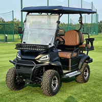 Voiturette de golf électrique sur mesure avec couleur de carrosserie personnalisable et configuration adaptable, 4 places, véhicule utilitaire 48V au lithium