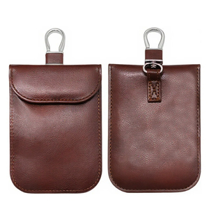 Porte-clés compact en fibre de carbone Faraday, protection de clé de <span class=keywords><strong>voiture</strong></span> élégante en PU, <span class=keywords><strong>pochette</strong></span> de blocage de signal de taille poche, <span class=keywords><strong>pochette</strong></span> Faraday - Product Image 2