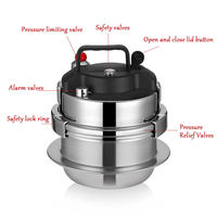 Mini autocuiseur 2L coréen en acier inoxydable, multifonction, sûr pour cuisinière à induction, pour cuisson du riz et autres préparations