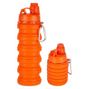 Bouteille d'eau télescopique en silicone 500 ml, portable, pliable, anti-fuite, sans BPA, créative, pour le voyage, le camping, les sports, gobelet à boire - Product Image 2