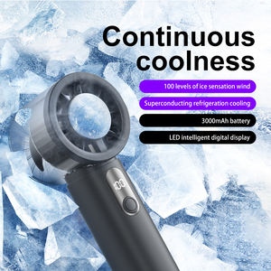 Ventilador de Mano Recargable sin Aspas de 5 Velocidades, Modo Frío, Compresión, Alimentación USB, Uso en Exteriores, Construcción de Plástico, Operación en Inglés - Product Image 2