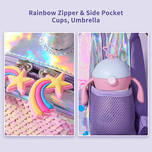 Zaini scolastici per bambini zaini per <span class=keywords><strong>unicorno</strong></span> per ragazze borsa per ragazze borsa per scuola con paillettes zaino per bambini animale per bambini - Product Image 2