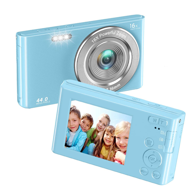Ultra-Slim 44MP 4K Card Camera 2.8 Inch Screen Auto Focus 16x Zoom 4k Pocket Camera