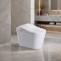 WC intelligent commercial pour hôtel avec bidet électrique, siège chauffant, chasse d'eau automatique, télécommande et design moderne