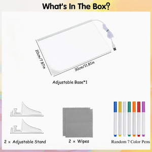 Children's Square <strong>LED</strong> Luminous Acrylic Drawing <strong>Board</strong> with Erasable Note <strong>Board</strong> for Learning and Memo <strong>Messages</strong> - Product Image 6