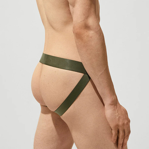 Sous-vêtements Jockstrap pour hommes, sexy, en lyocell, sous-vêtements de sport respirants, string ouvert à l'arrière pour hommes - Product Image 5