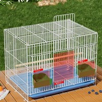 Cage d'élevage d'oiseaux empilable en métal style villa de luxe, volière multi-niveaux avec séparateur en maille, plateau en plastique, boîte pour perroquets