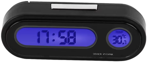 <span class=keywords><strong>Thermomètre</strong></span> à horloge numérique à DEL pour <span class=keywords><strong>intérieur</strong></span> de <span class=keywords><strong>voiture</strong></span> 2 en 1 Voltmètre - Product Image 2