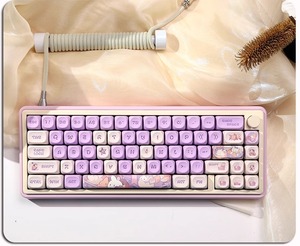 Mềm Dễ Thương Thỏ Keycap Moa hồ sơ PBT nhuộm thăng hoa 130key cho 61/75/87/98/108 Bàn Phím Cơ khí DIY tùy chỉnh ODM/OEM - Product Image 2
