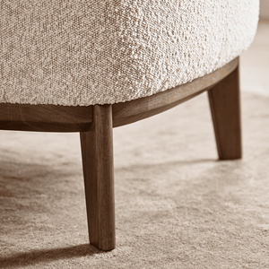 Sofá curvo de salón modular moderno, sofá de esquina de terciopelo, sofá individual de lujo moderno Boucle blanco, sillón para sala de estar - Product Image 5