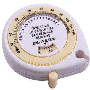 BMI Health Waist Measurement Tape 1.5M Plastic Manual Mechanical With Calorie Calculation Unisex Teardrop Design - Product Image 3