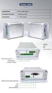 <strong>Digital</strong> Weighing Transmitter Load Cell Amp with <strong>Output</strong> High-Precision Voltage Current Sensor Converter - Product Image 5