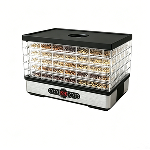 Deshidratador <span class=keywords><strong>de</strong></span> Alimentos <span class=keywords><strong>de</strong></span> Acero Inoxidable con Temporizador Ajustable <span class=keywords><strong>de</strong></span> 30 Minutos a 48 Horas, Máquina Deshidratadora <span class=keywords><strong>de</strong></span> 5 Bandejas para Alimentos, Temperatura <span class=keywords><strong>de</strong></span> 35°C ° <span class=keywords><strong>De</strong></span> la C a la 70 ° C - Product Image 2