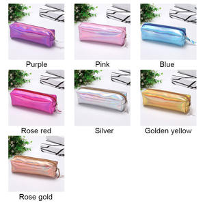 Borsa per il trucco per ragazze Maleta De Maquiagem in pelle olografica Laser oro astuccio per studenti astuccio cosmetico per borsa da toilette per studenti - Product Image 2