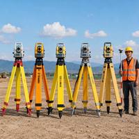 Heavy Duty Wooden Surveying Tripod 5/8 Inch Thread Wood Survey Tripod for Total Station Theodolite RTK Level Instruments