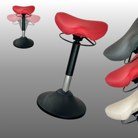 Tabouret ergonomique compact à bascule pour une assise active, chaise de bureau peu encombrante pour espace de coworking
