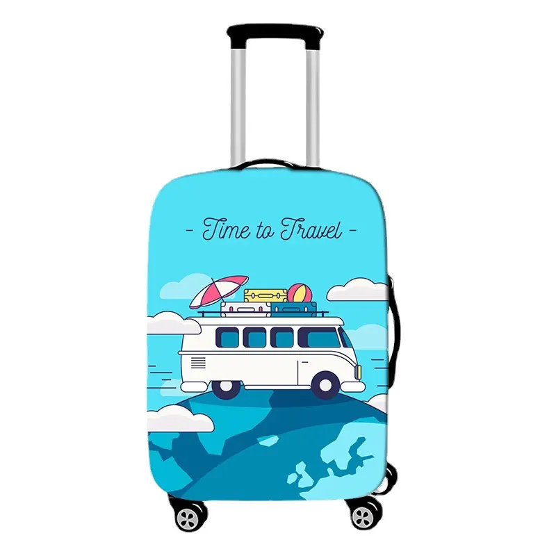 Elastik seyahat bagaj kapağı seyahat bavul koruyucu kapak gövde durumda 19 ''-32 ''bavul kılıfı (tatil seyahat) için geçerli