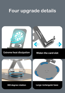 Xu hướng sản phẩm 2024 New arrivals xách tay chủ điện thoại chủ có thể điều chỉnh có thể gập lại điện thoại di động đứng thép phụ kiện điện thoại - Product Image 4