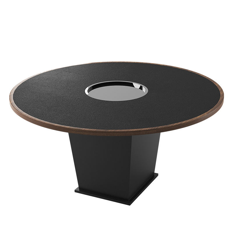 Table ronde en pierre de feu