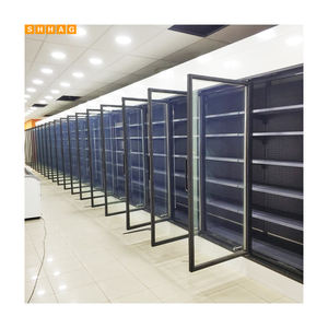 Congélateur <span class=keywords><strong>vertical</strong></span> commercial à porte vitrée double/triple, vitrine à crème glacée avec charnière à fermeture automatique - Product Image 5