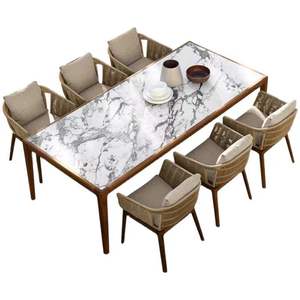 Home Furniture <strong>Metal</strong> Dining Room Set Marble Dinning Table Set Modern Dining Table with 6 <strong>Chairs</strong> for Sale in <strong>Uk</strong> - Product Image 1