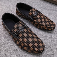 Chaussures habillées décontractées pour hommes en daim et cuir PU de luxe avec logo personnalisé, style rétro, imperméables pour l'hiver, à enfiler