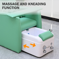 Mobilier de luxe pour salon de manucure et pédicure Massage électrique des pieds fauteuil de manucure et pédicure avec pompe de vidange inclinable