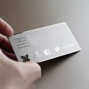 บัตรโลหะสแตนเลสสตีล สลักลายตามสั่ง กันน้ำ กันสนิม ได้รับการรับรองมาตรฐาน ISO9001 สำหรับสมาชิกวีไอพีและการใช้งานทางธุรกิจ - Product Image 5