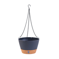 Pot de fleurs suspendu moderne à niveau d'eau visible, auto-arrosant, pour orchidées, avec soucoupe et chaîne en fer, pour décoration intérieure et extérieure