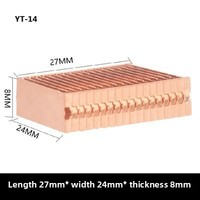 Radiateurs à ailettes en cuivre pur YT-11 violet pour carte graphique d'ordinateur portable, longueur personnalisable