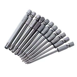 T25 an ninh bit thiết lập giả mạo bằng chứng tuốc nơ vít khoan bit từ Torx phẳng đầu 1/4 "Hex điều khiển bit 100 mét chiều dài - Product Image 1