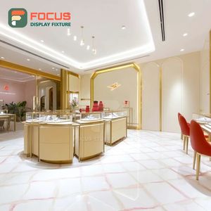 Système de présentation de bijoux de luxe pour la vente au détail, finition laminée, comptoir de présentation pour centre commercial - Product Image 3