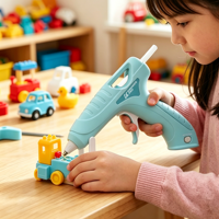 Pistolet à colle sans fil KINGVOSPRO JQ107B3 3.7V rechargeable, pistolet à colle thermofusible portable pour enfants, bricolage, collage de jouets en plastique