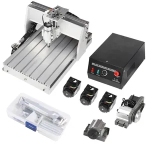 Fácil operación mini pequeño enrutador CNC de escritorio 3040 4 ejes mini fresadora cnc de metal