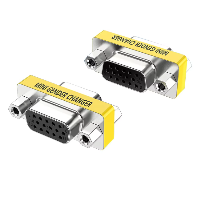 VGA Female to Female Adapter SVGA Coupler HD15 Mini Gender Changer VGA Cable Extender for Computer Monitor Projector
