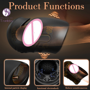 Masturbador Masculino con Copa, Juguetes Sexuales para Adultos, 9 Frecuencias de Vibración, 10 Estimulaciones <span class=keywords><strong>El</strong></span>éctricas, Estimula <span class=keywords><strong>el</strong></span> <span class=keywords><strong>Glande</strong></span> y Agranda <span class=keywords><strong>el</strong></span> Pene - Product Image 2